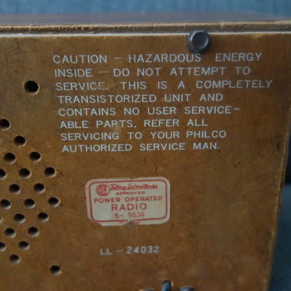Vintage Philco Ford Radio R725WA.0382003 27-13723-2 Made in Taiwan LL-24032 - Picture 9 of 14